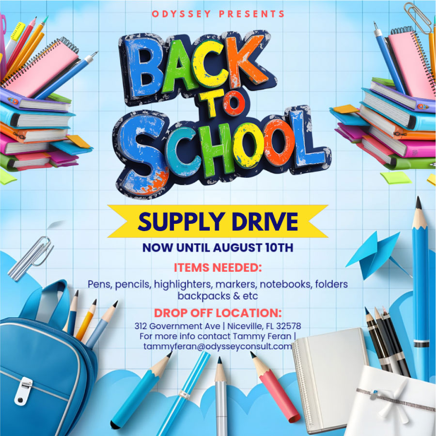Niceville School Supply Drive Flyer